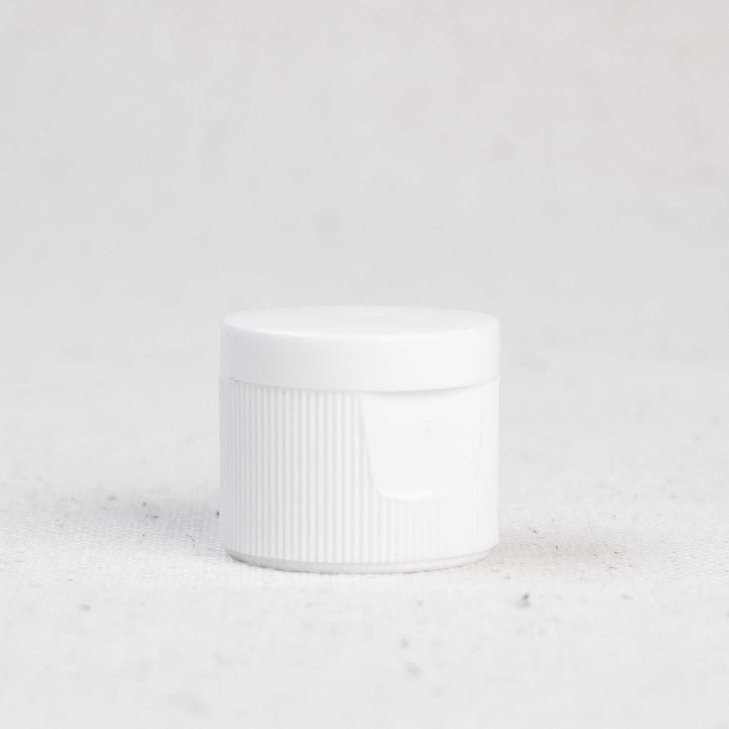 White Plastic 20/410 Ribbed Skirt Hinged Flip-Top Snap Cap