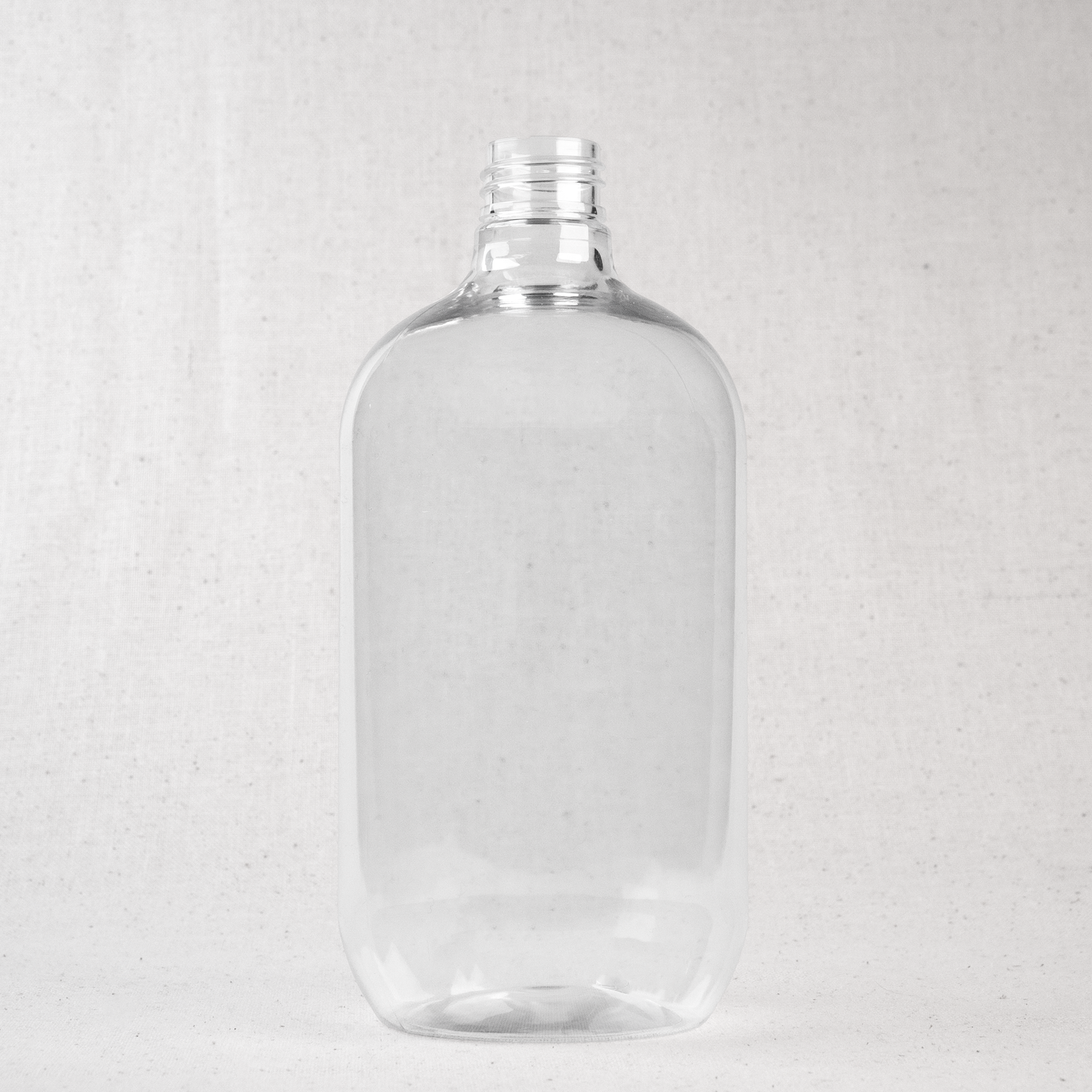 16.9 oz (500ML) Clear PET Boston Round Short Plastic Bottle 24/210