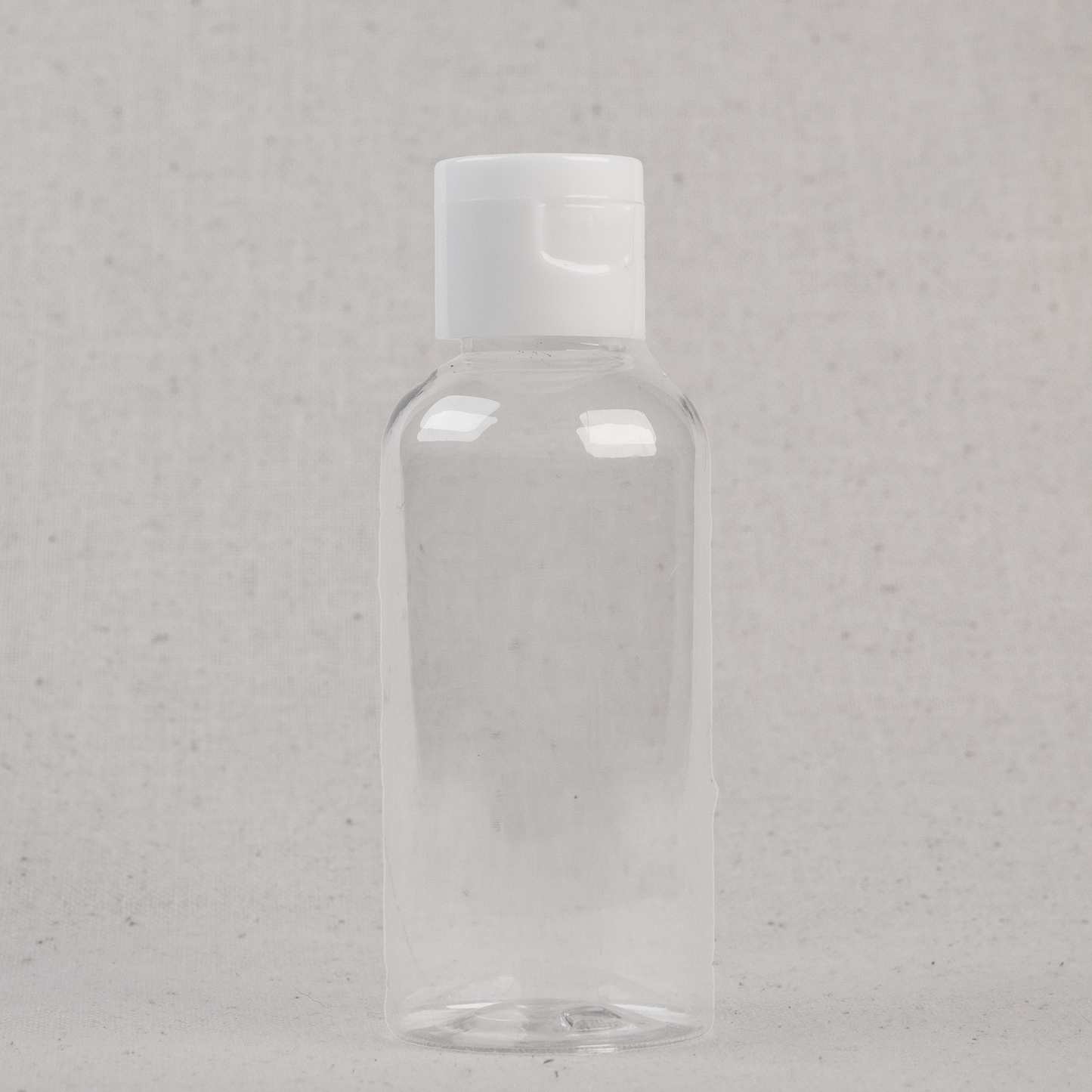 2 oz (60ML) Clear PET Short Round Bottle with PP Hinged Cap