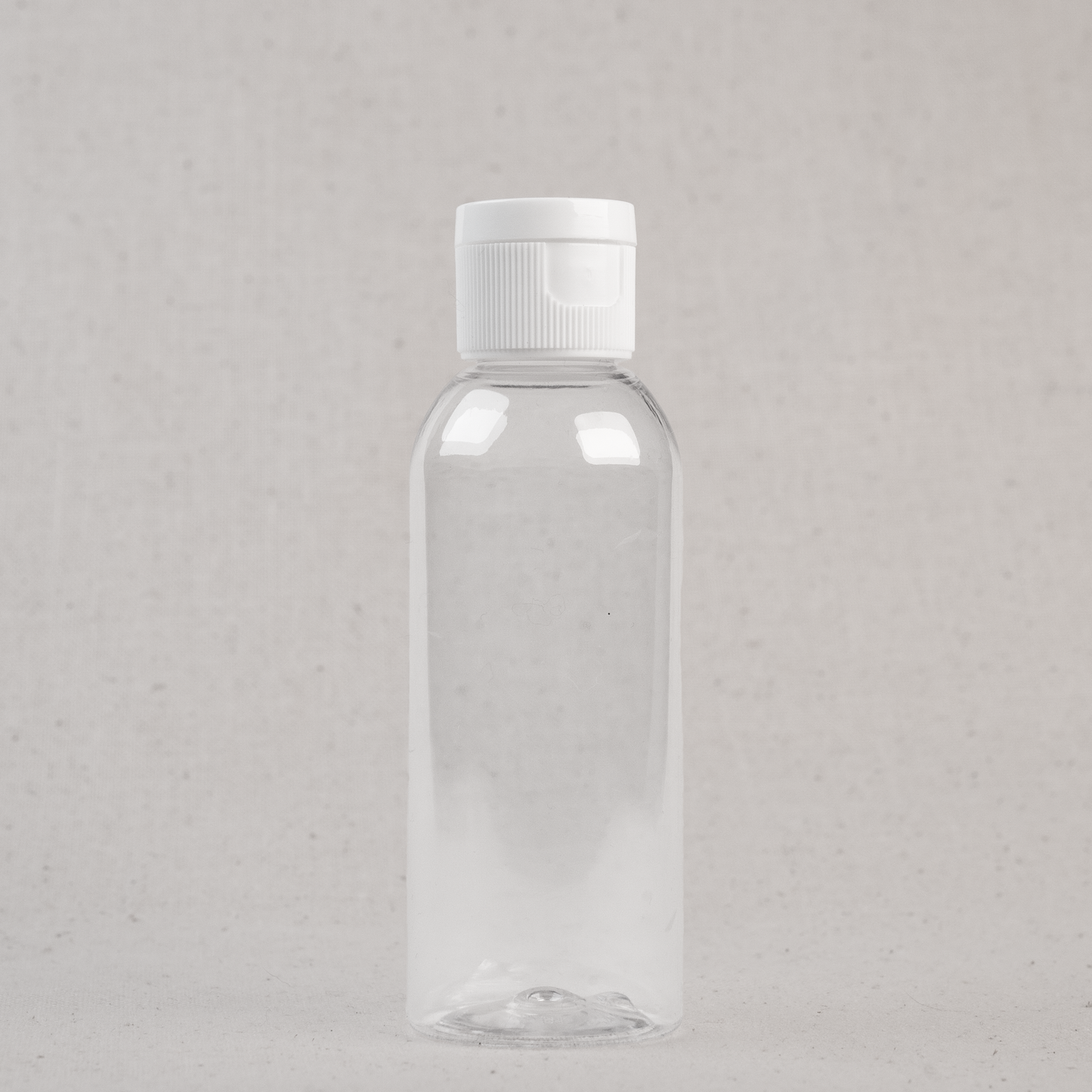 2 oz (60ML) Clear PET Round Bottle with PP Hinged Cap