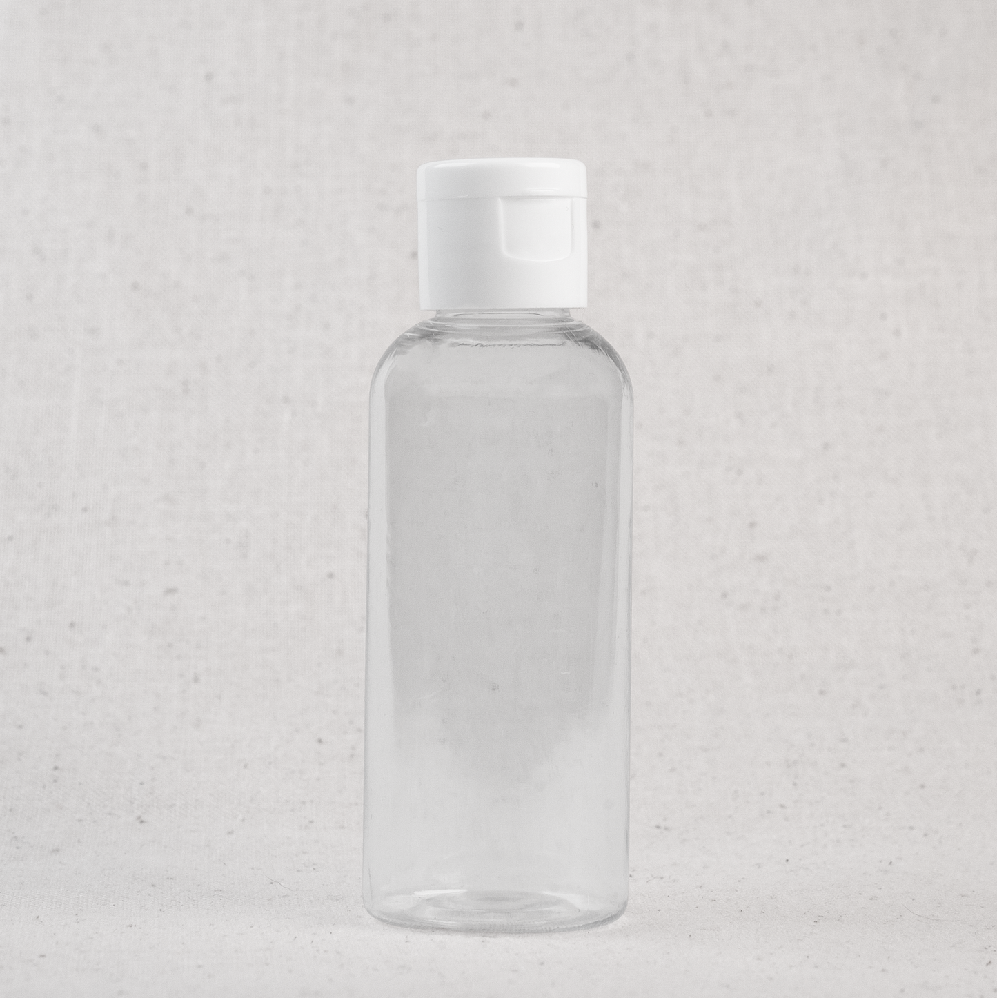 2 oz (60ML) Clear PET Round Bottle with PP Hinged Cap 20/410