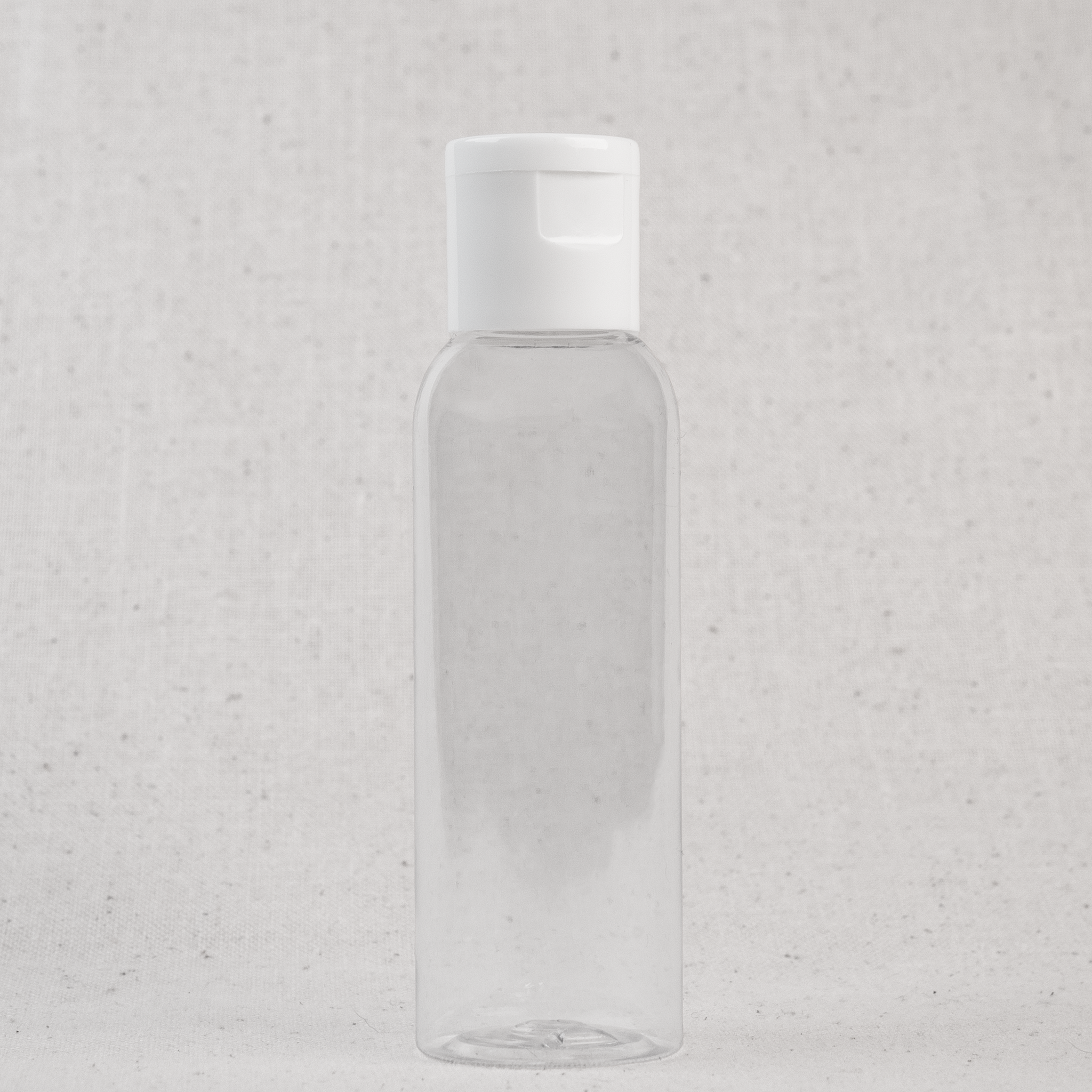 2 oz (60ML) Clear PET Tall Round Bottle with PP Hinged Cap