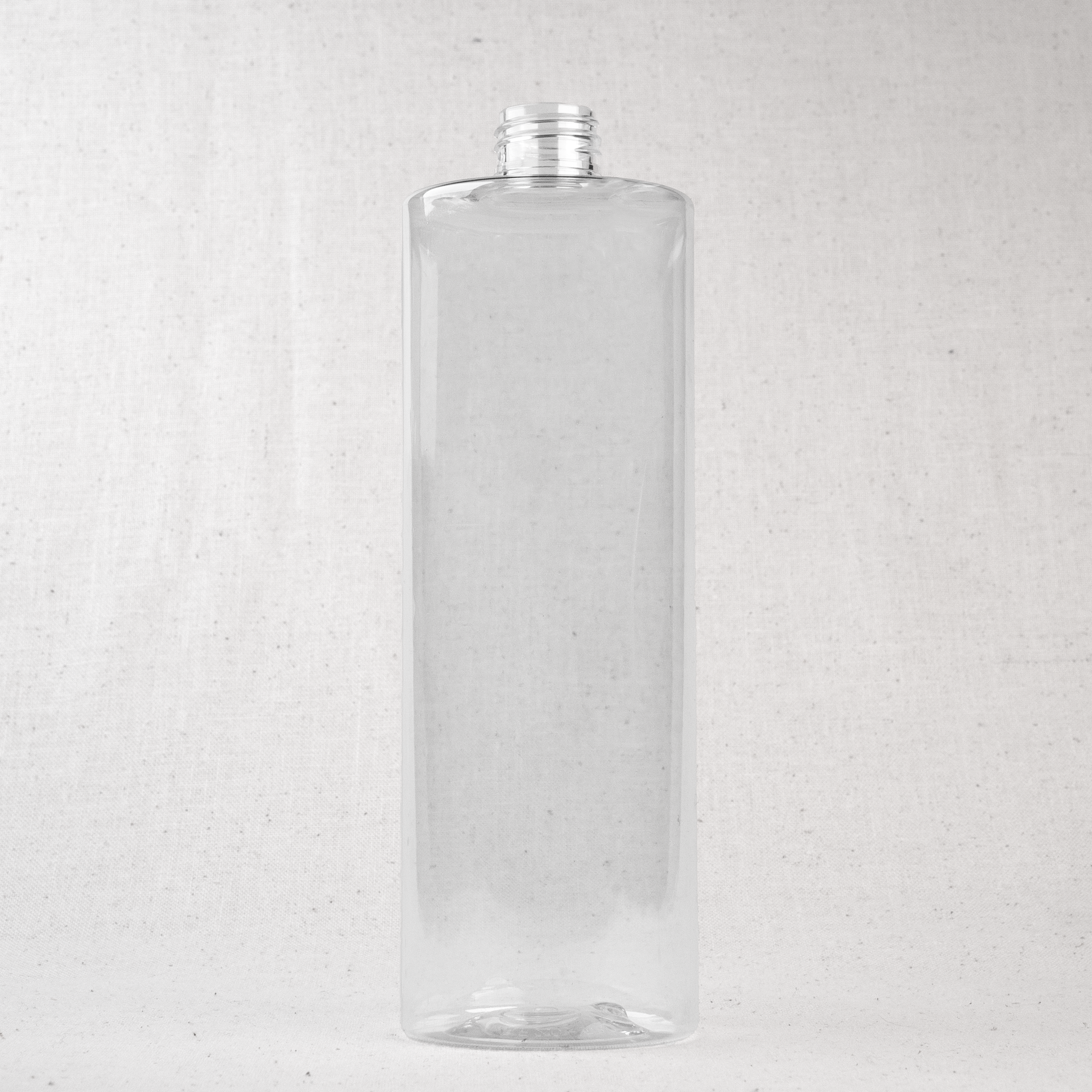 16.9 oz (500ML) Clear PET Cylinder Plastic Bottle 24/210